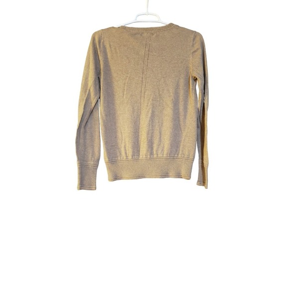 Banana Republic Women Size Small Button Up V-neck Cardigan Tan Crystal‎ Buttons - Picture 3 of 16